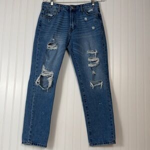 Vervet Jeans Womens 28 /7 Straight Leg Summer‎ Dance Paint Splattered Boyfriend